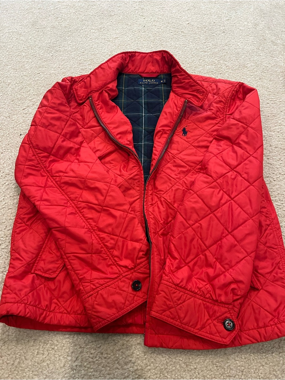 Ralph Lauren Red Quilted Jacket